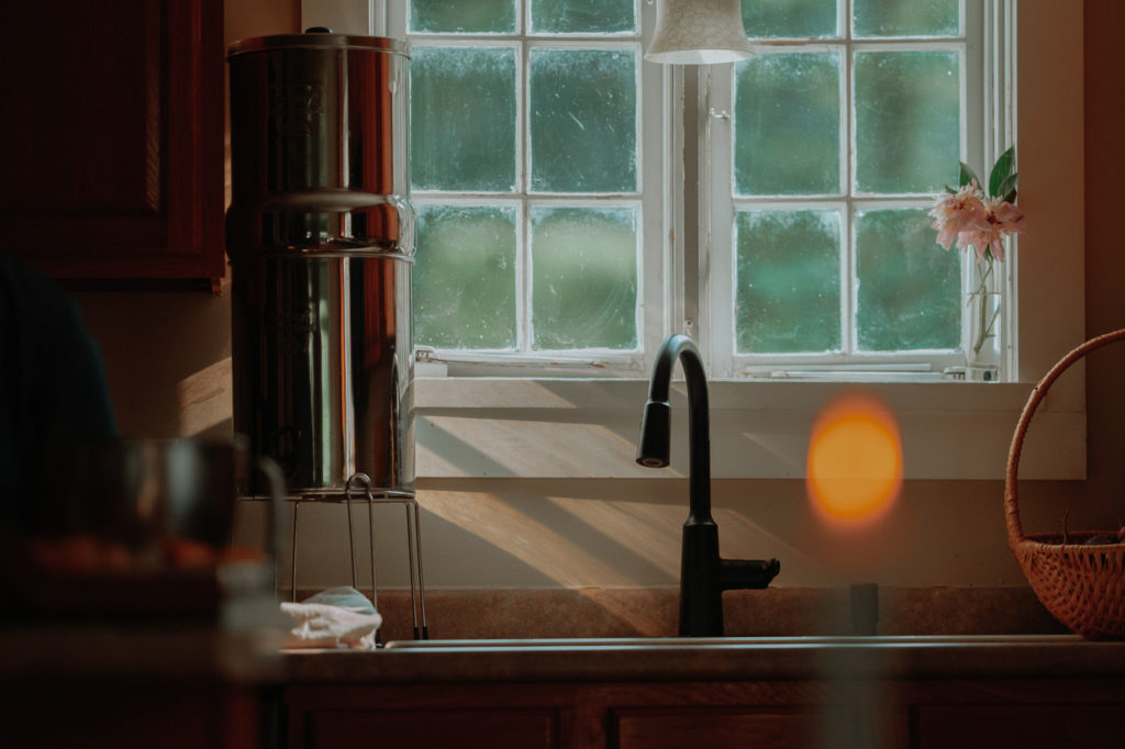view of a kitchen window over a sink