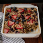 dish of berry baked oatmeal